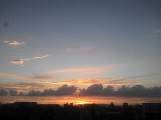 海の日の夕暮れ